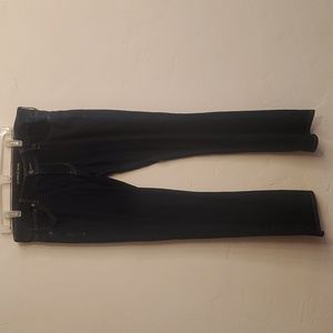 Women's express jeans size 12 dark denim blue, barely boot low rise